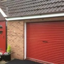 Red Garage Door In Comber, Belfast & North Down