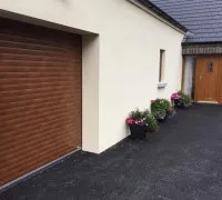 Wood coloured garage door In Comber, Belfast & North Down